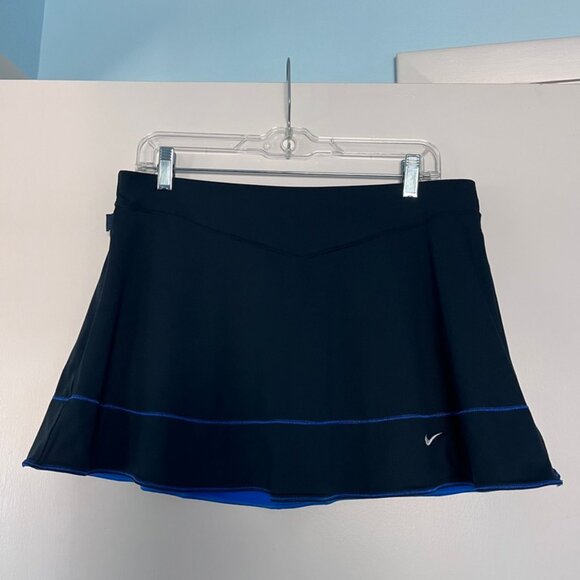 Nike Skort Black with Royal Blue Trim - Picture 2 of 7